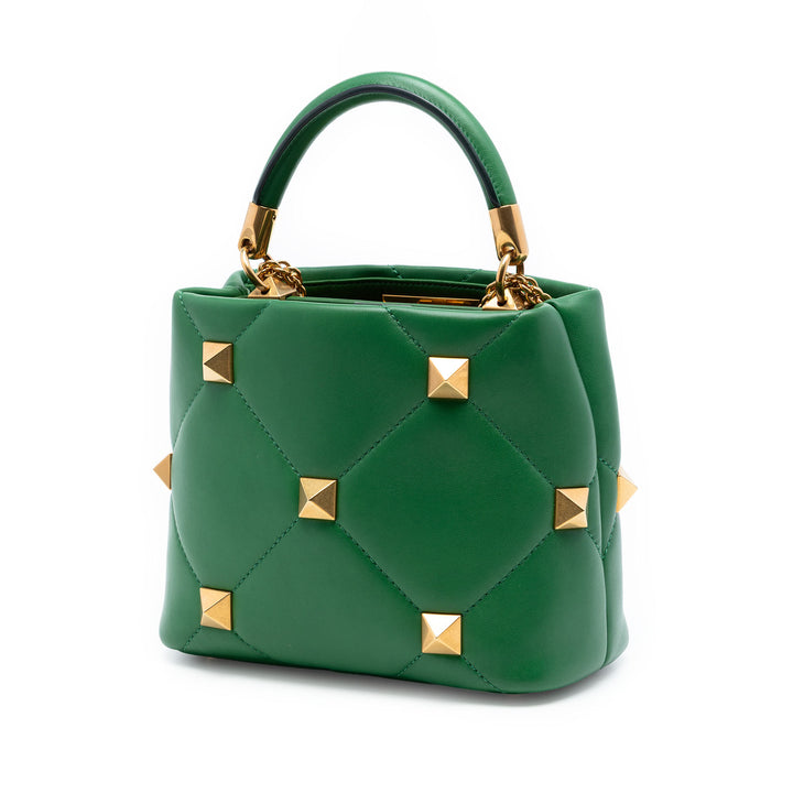Roman Stud The Poignée Sac Petit nappa Vert