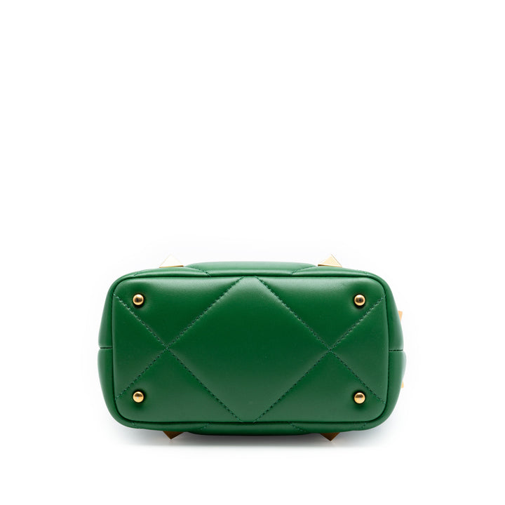 Roman Stud The Poignée Sac Petit nappa Vert