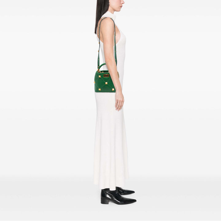Roman Stud The Poignée Sac Petit nappa Vert