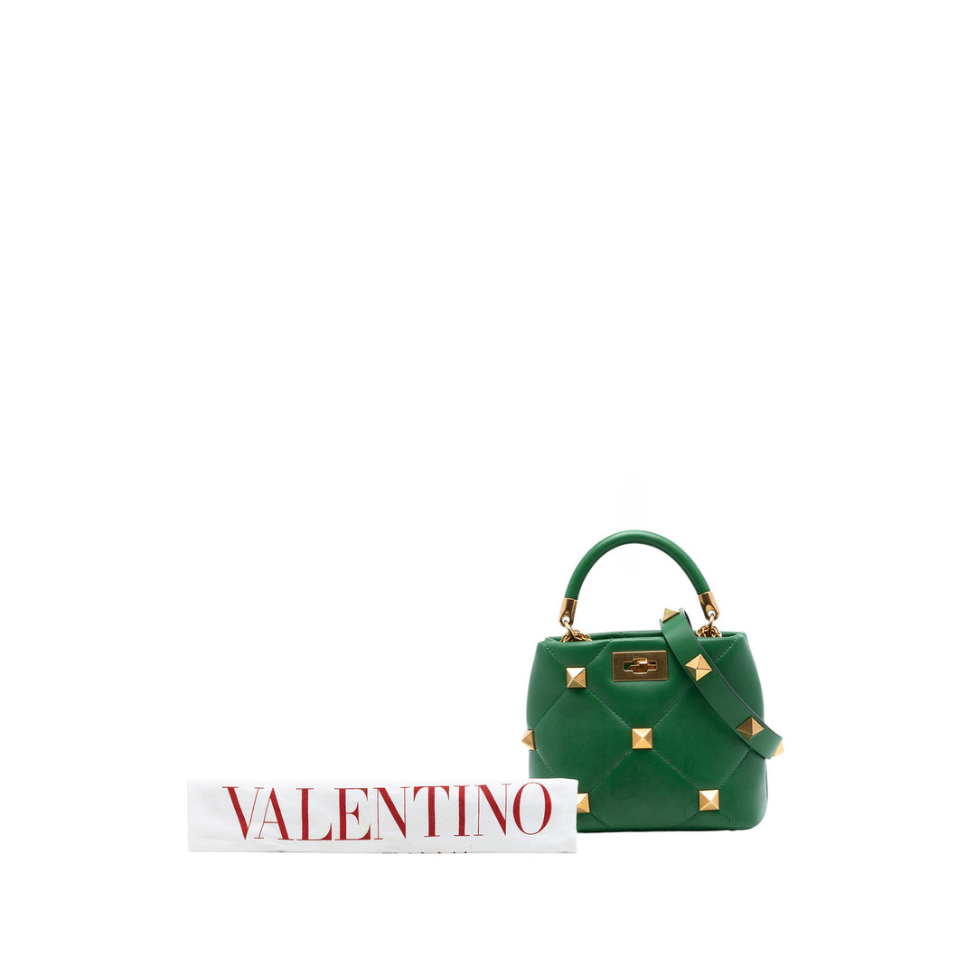 Roman Stud The Poignée Sac Petit nappa Vert