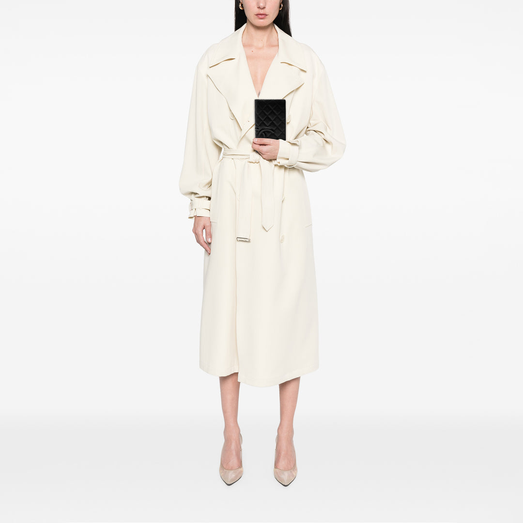 Chanel Matelassé Cuir d’agneau Cambon Ligne Bifold Portefeuille