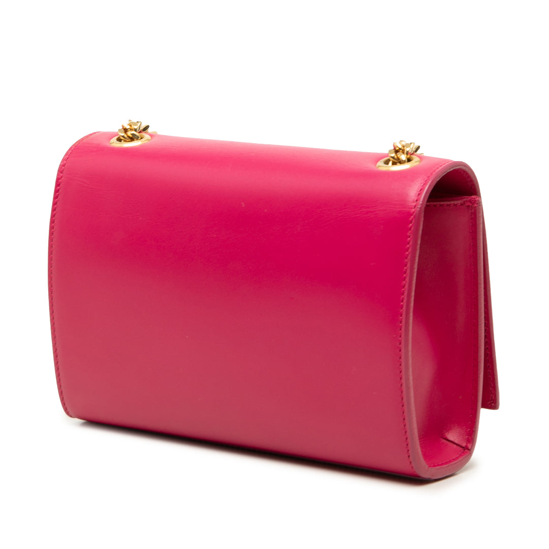 Kate Pompon Sac Petit Cuir de veau lisse Rose
