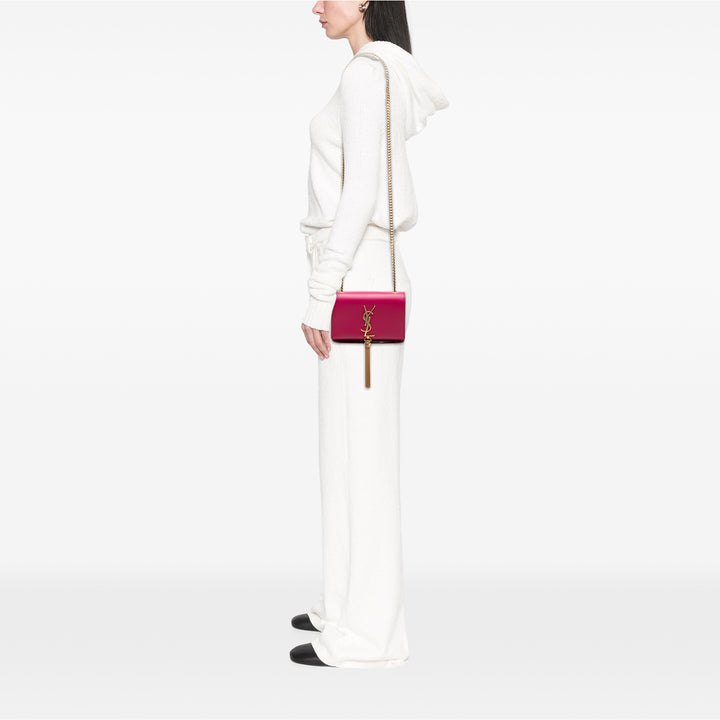 Kate Pompon Sac Petit Cuir de veau lisse Rose