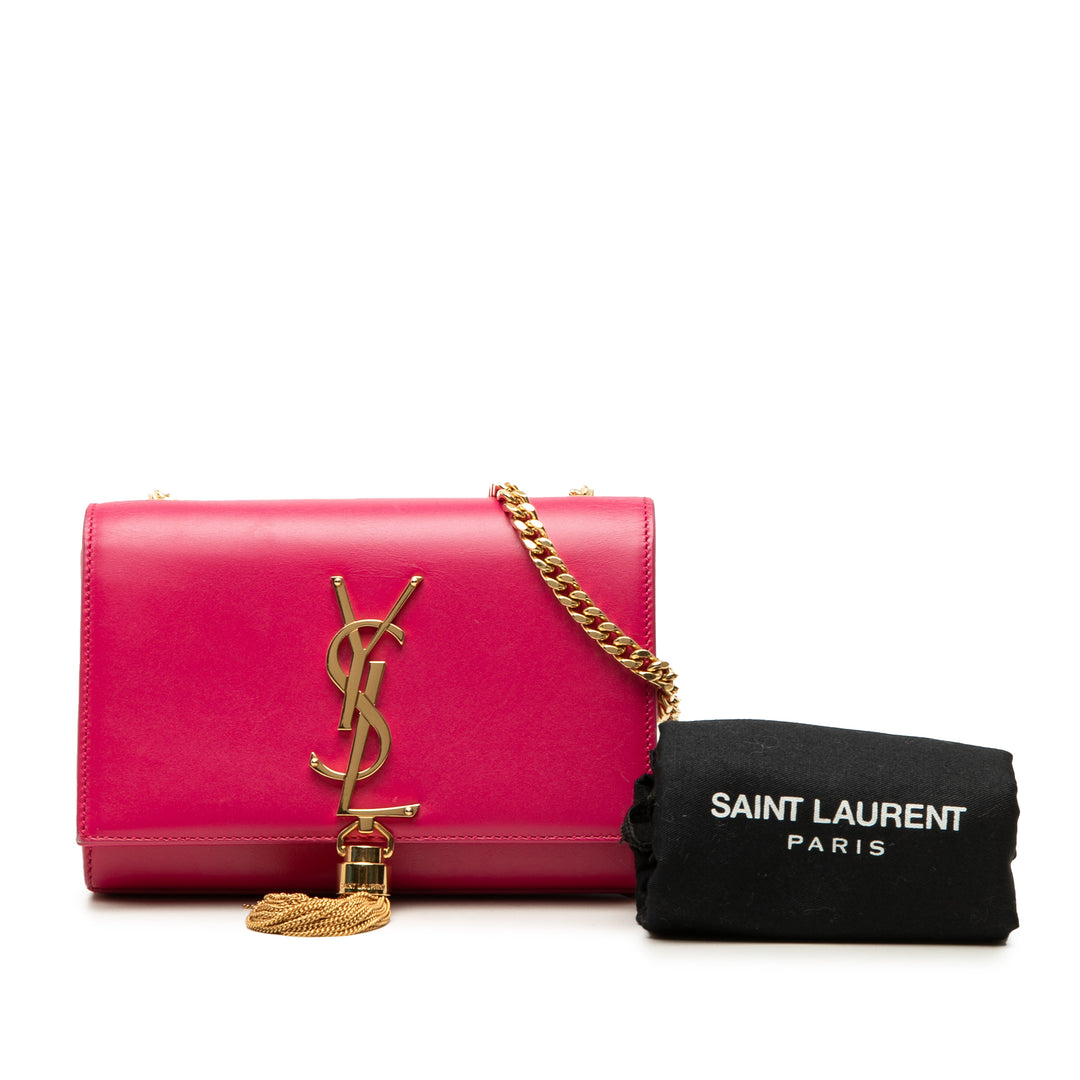 Kate Pompon Sac Petit Cuir de veau lisse Rose