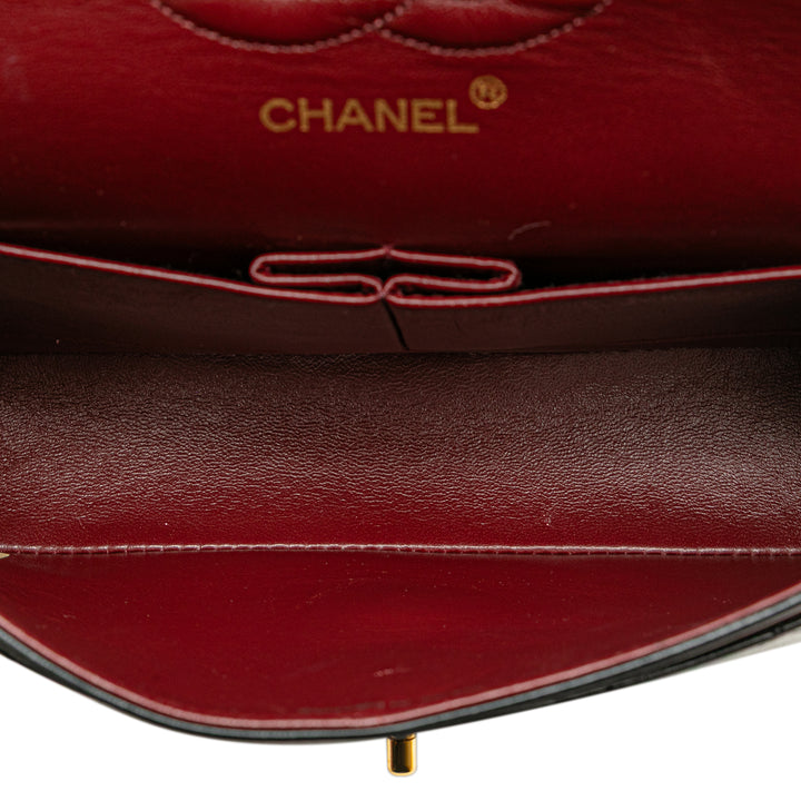Chanel Medium Classic Cuir d’agneau Double rabat Noir – GABY PARIS Authentique