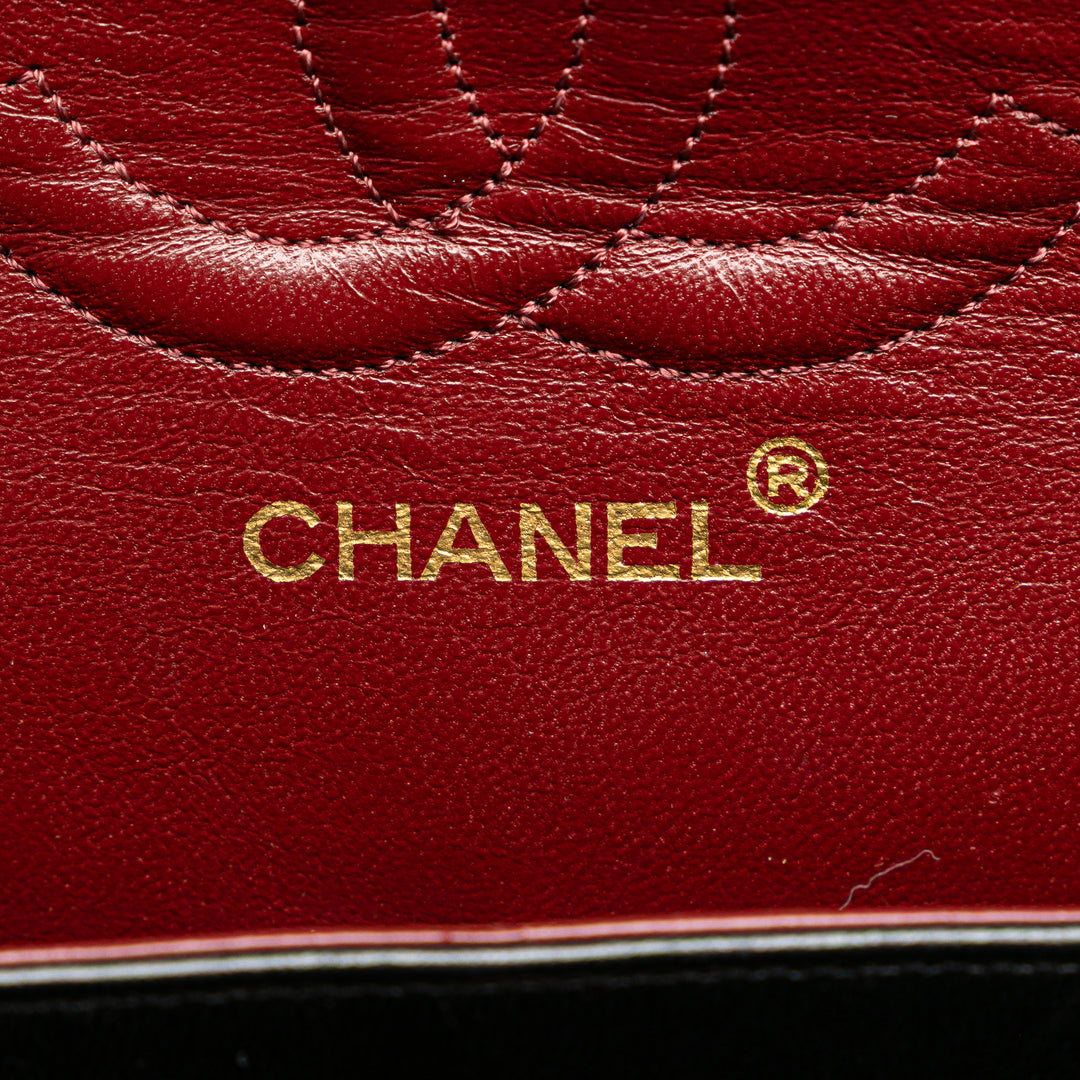 Chanel Medium Classic Cuir d’agneau Double rabat Noir – GABY PARIS Authentique