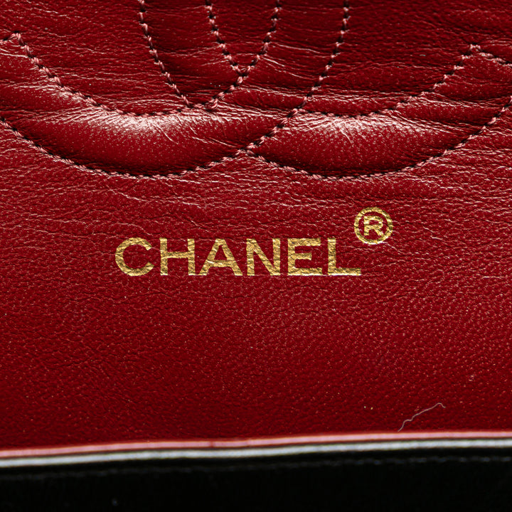 Chanel Medium Classic Cuir d’agneau Double rabat Noir – GABY PARIS Authentique
