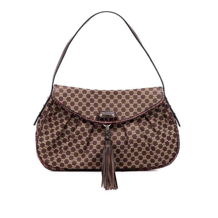Celine Macadam Toile Sac bandoulière Marron – GABY PARIS Authentique