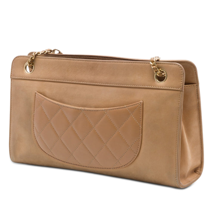 Chanel CC Matelassé Poche avant Sac Cuir d'agneau