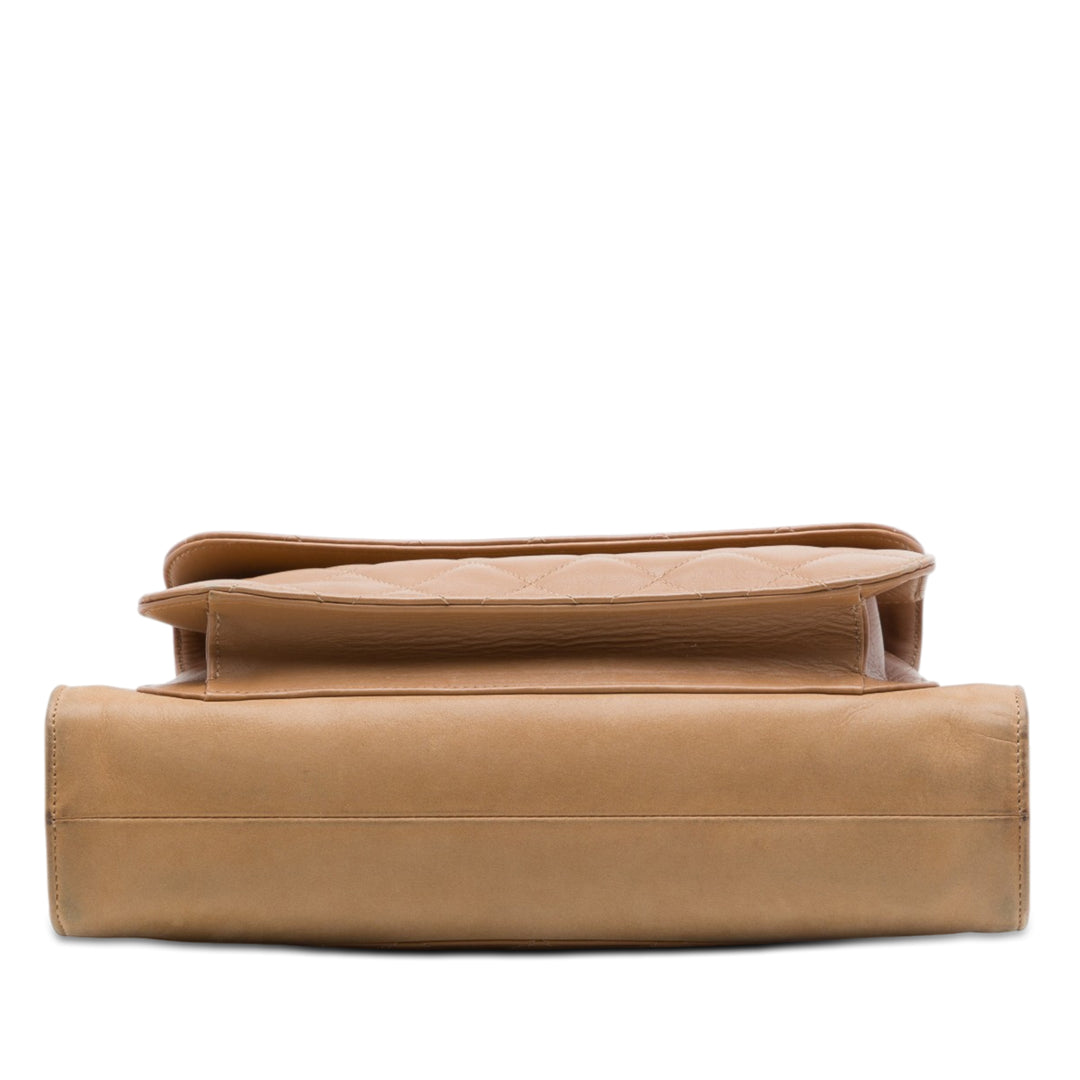 Chanel CC Matelassé Poche avant Sac Cuir d'agneau