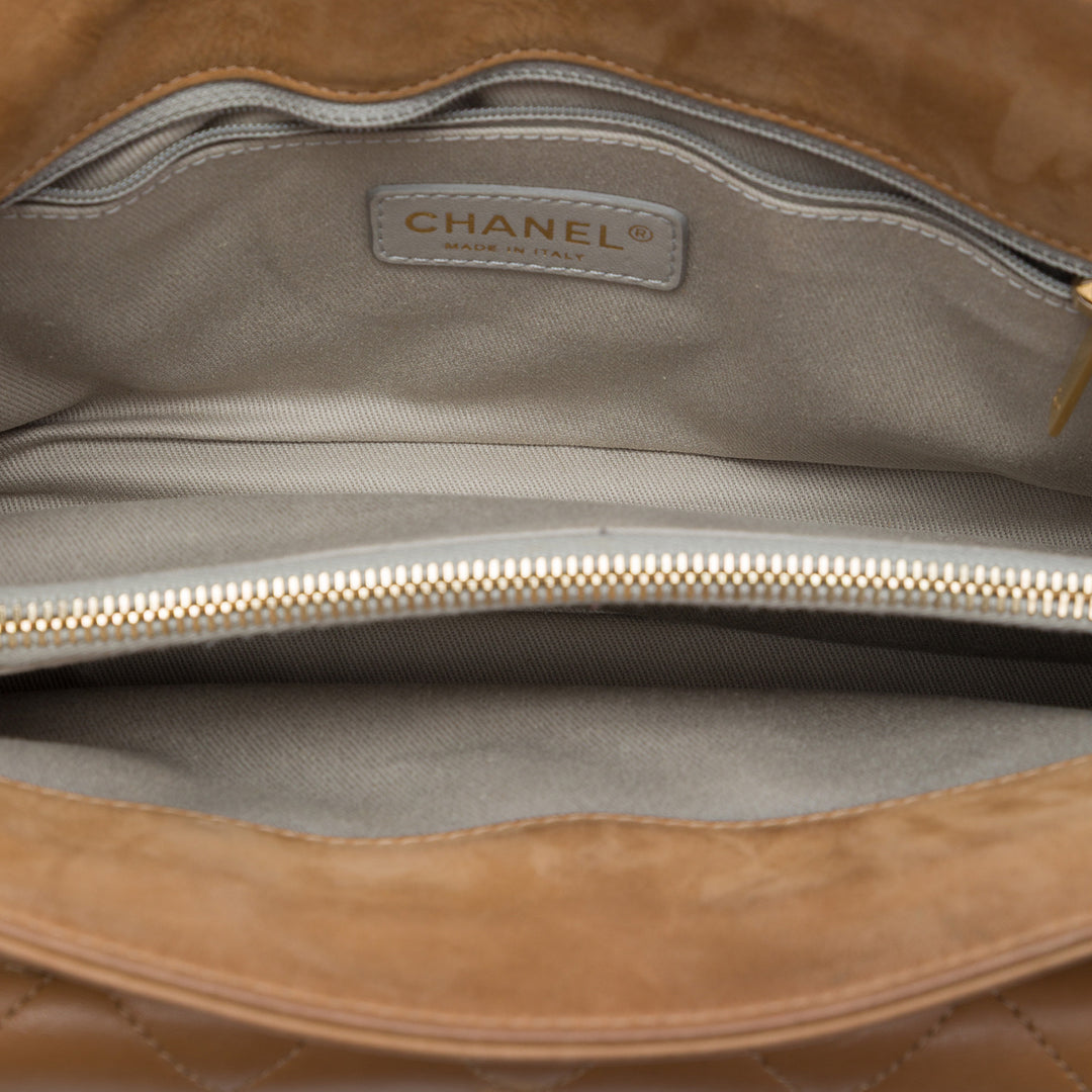 Chanel CC Matelassé Poche avant Sac Cuir d'agneau