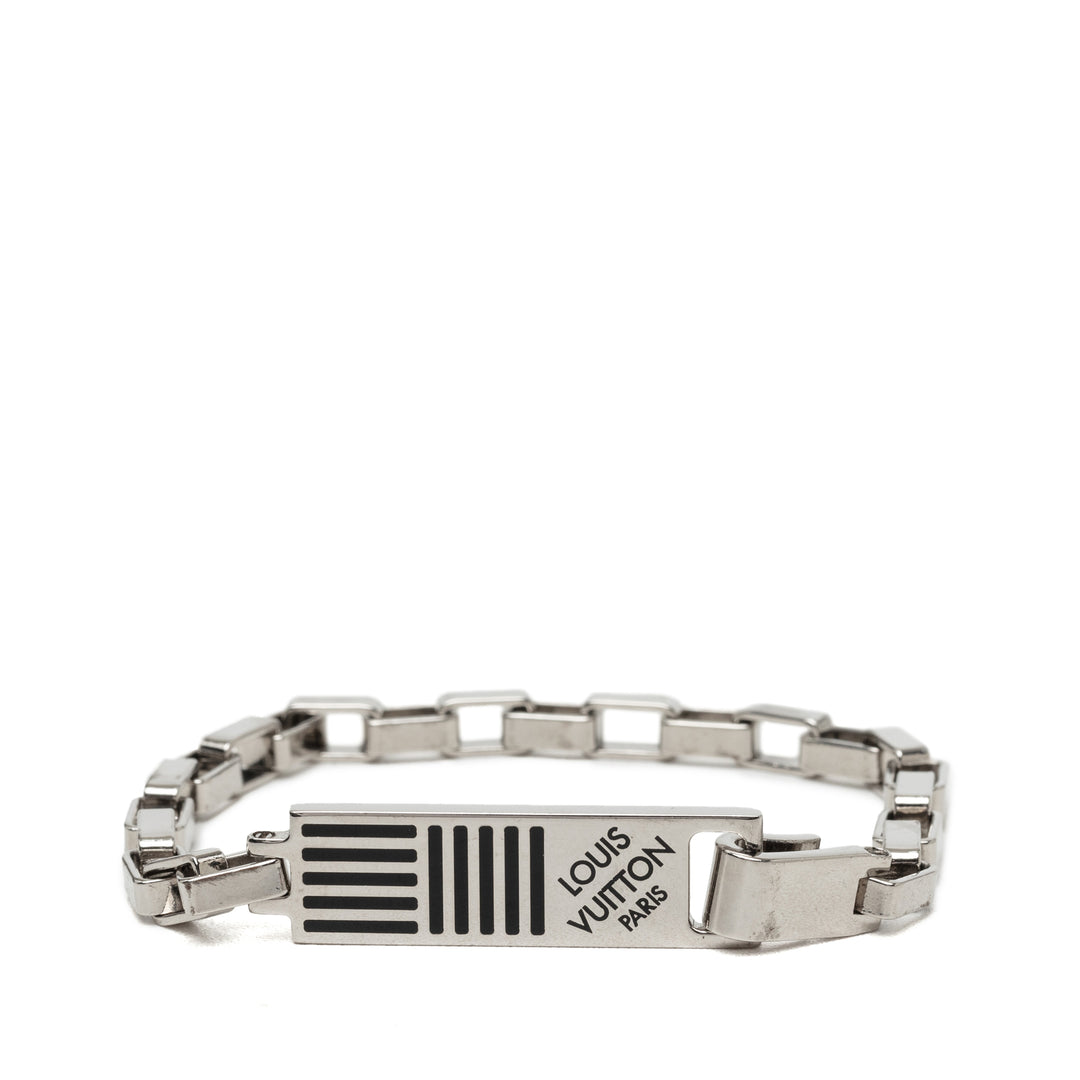 Brass et Émail Damier Colors Chaîne Bracelet Noir