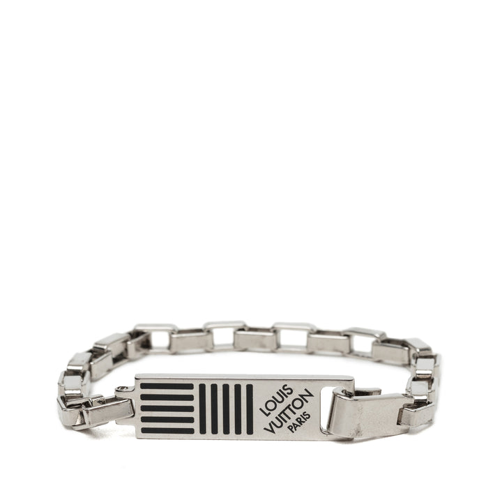 Brass et Émail Damier Colors Chaîne Bracelet Noir