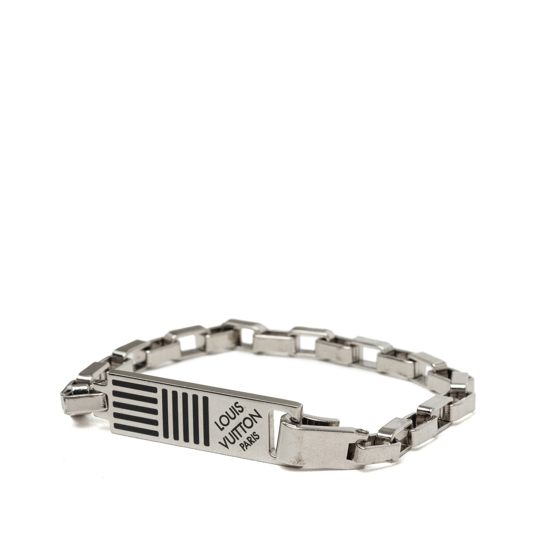 Brass et Émail Damier Colors Chaîne Bracelet Noir