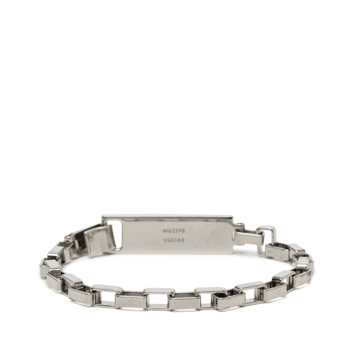 Brass et Émail Damier Colors Chaîne Bracelet Noir