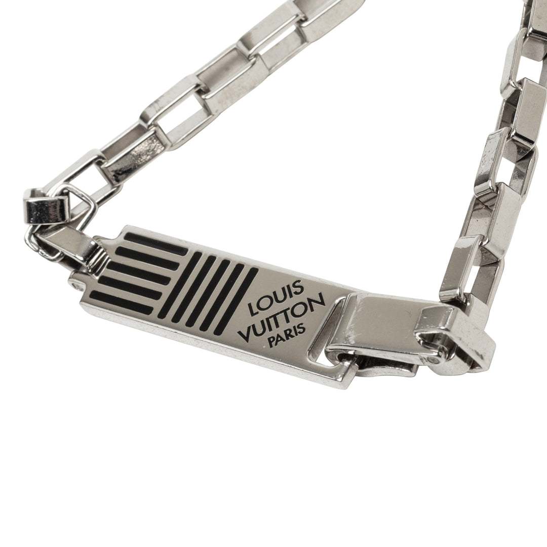 Brass et Émail Damier Colors Chaîne Bracelet Noir