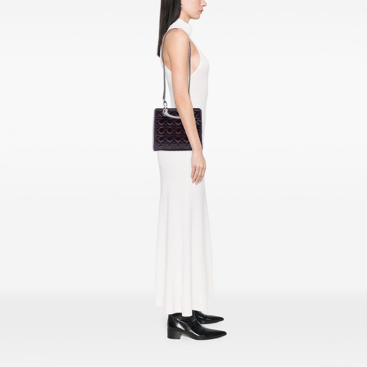 Dior Medium Cuir verni Cannage Lady Dior