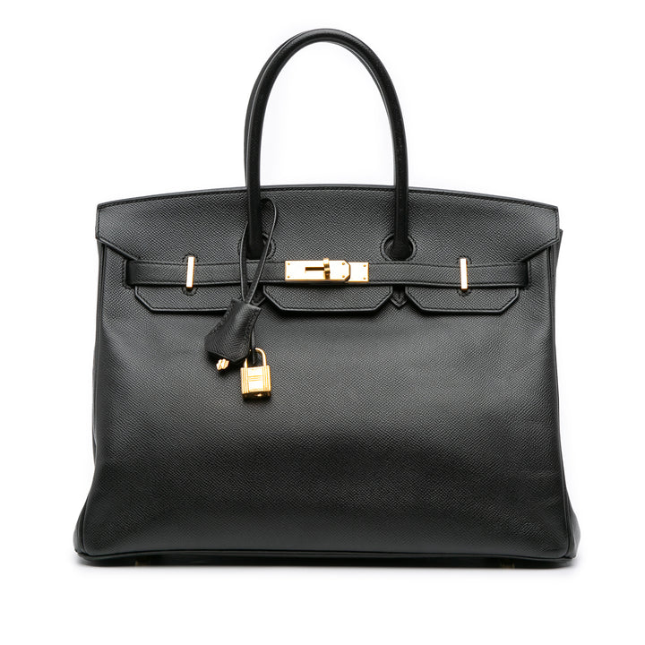 Hermès Epsom Birkin Retourne 35 Noir