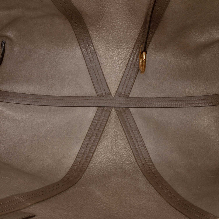 grainé Spin East West Cabas Cuir de veau grainé Gris