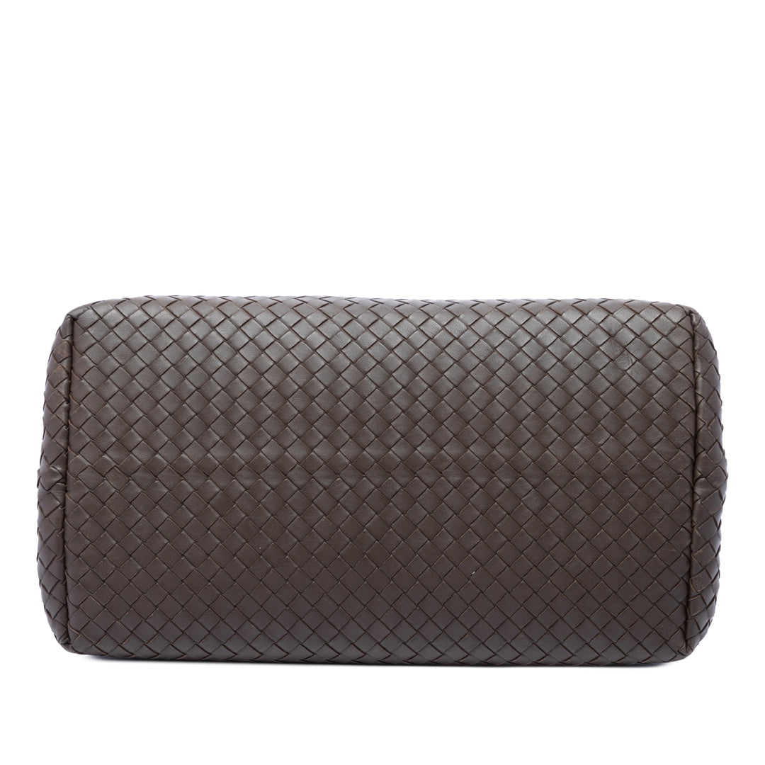 Intrecciato Milano Cabas nappa Marron