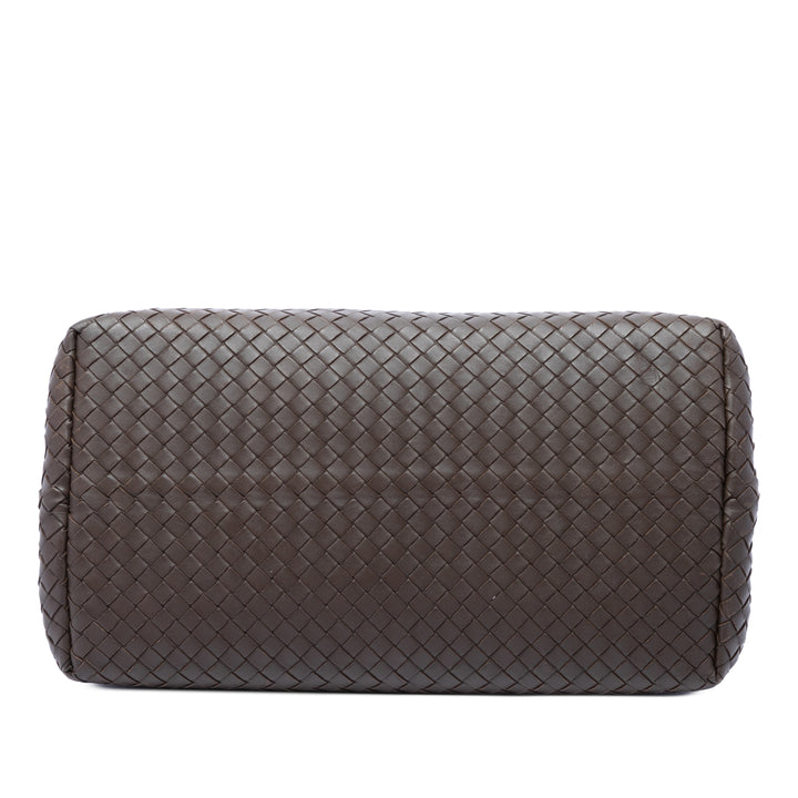 Intrecciato Milano Cabas nappa Marron