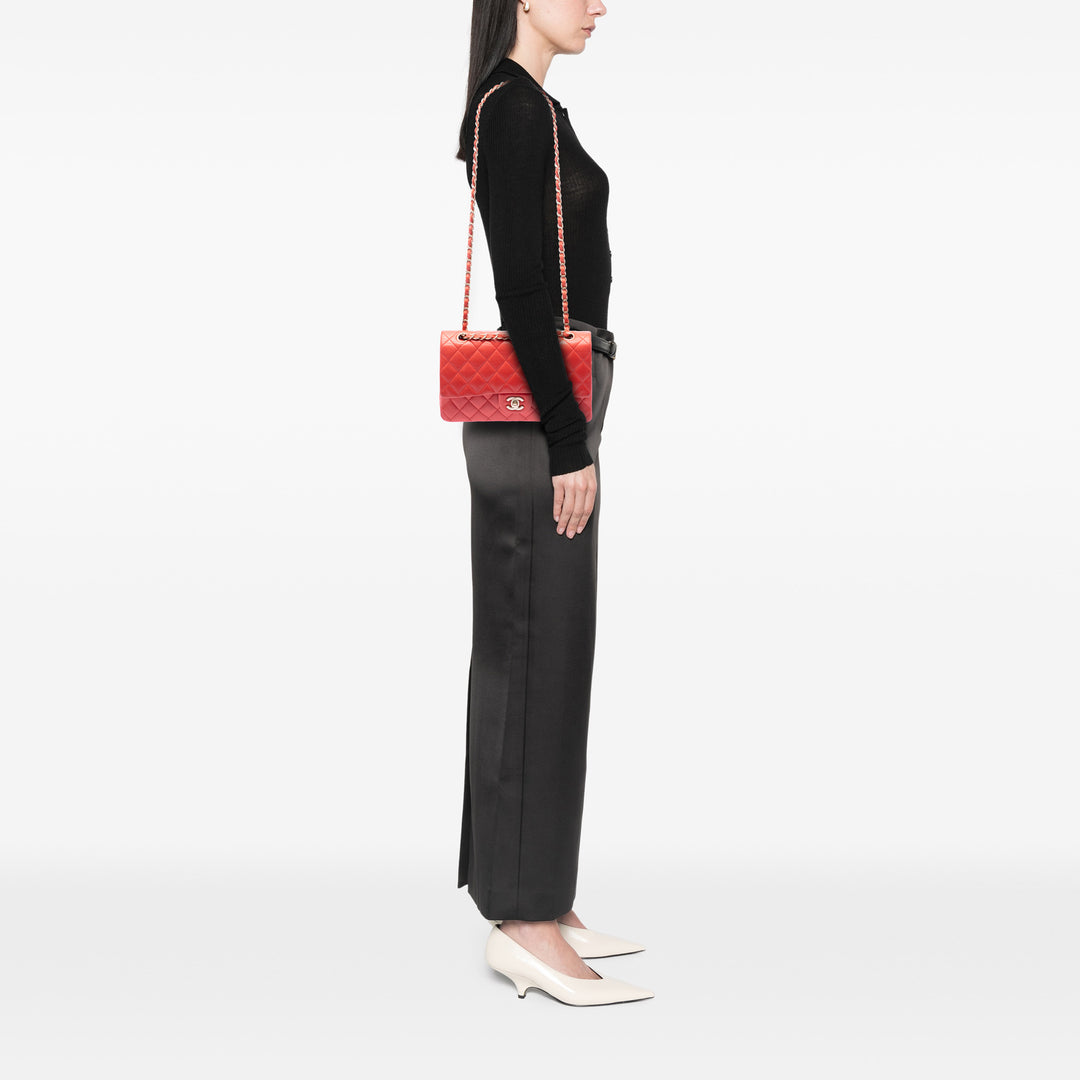 Chanel Medium Classic Cuir d’agneau Double rabat