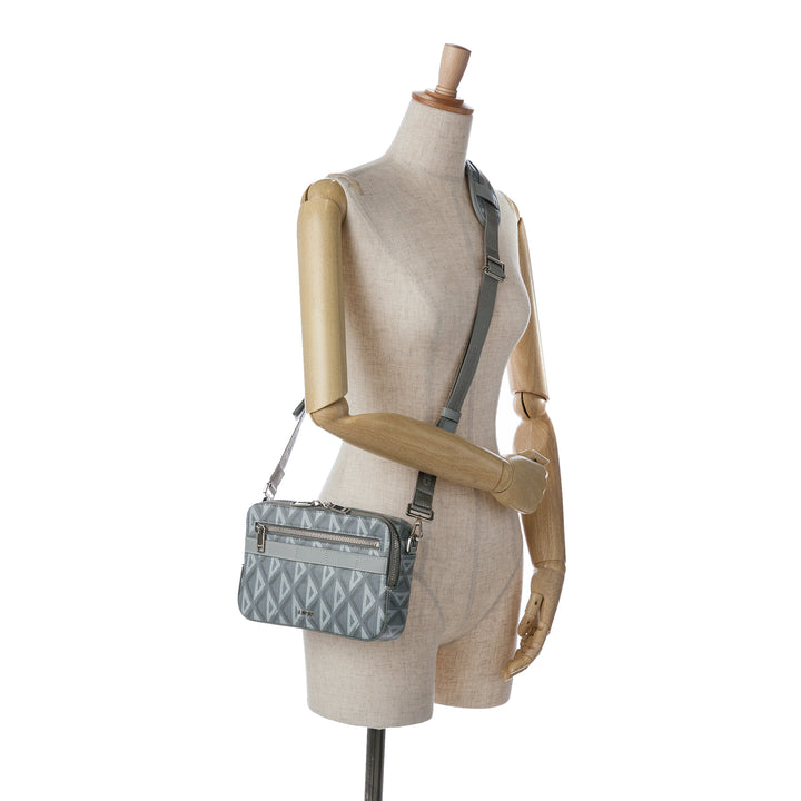 CD Diamond Safari Bag with Strap Gray - Gaby Paris