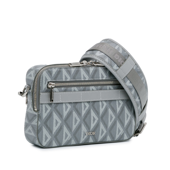 CD Diamond Safari Bag with Strap Gray - Gaby Paris