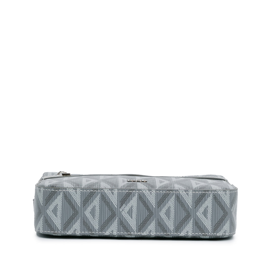 CD Diamond Safari Bag with Strap Gray - Gaby Paris