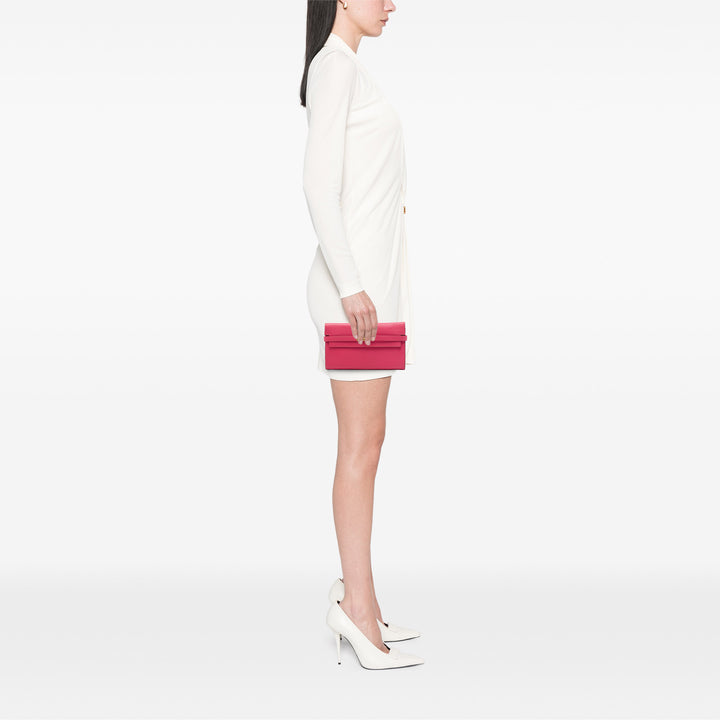 Hermès Chevre Mysore Kelly Longue Portefeuille Rose