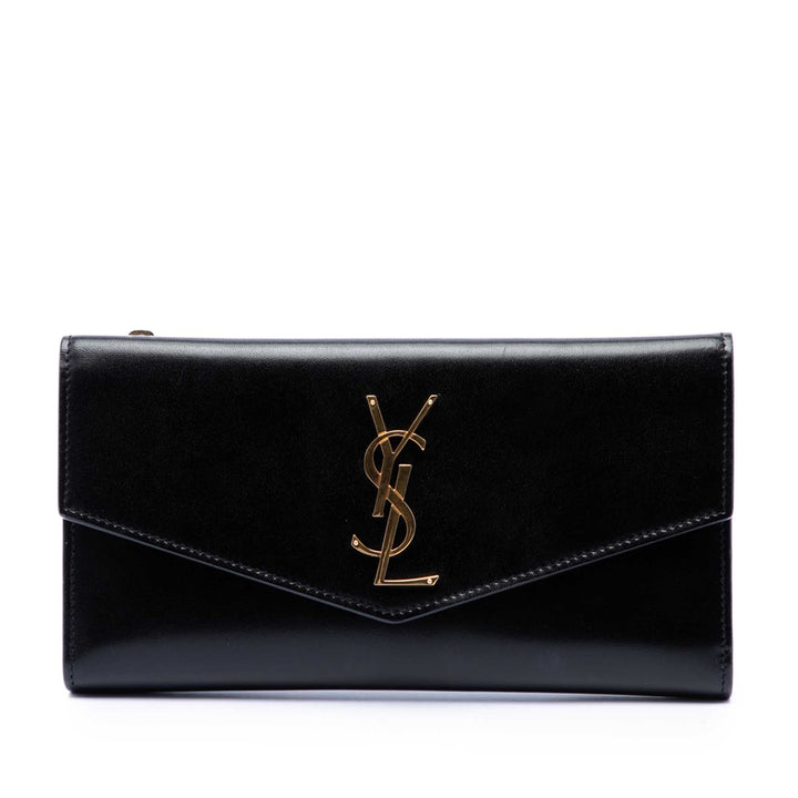 brillant Uptown Pochette Cuir de veau Noir
