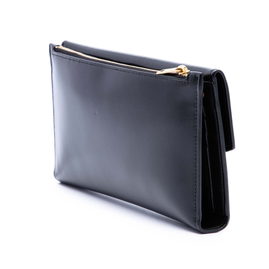 brillant Uptown Pochette Cuir de veau Noir