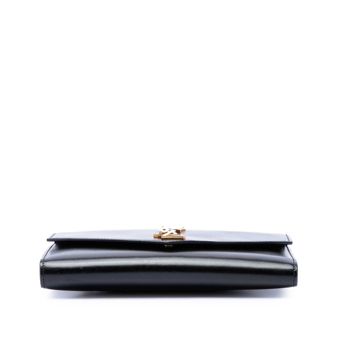 brillant Uptown Pochette Cuir de veau Noir