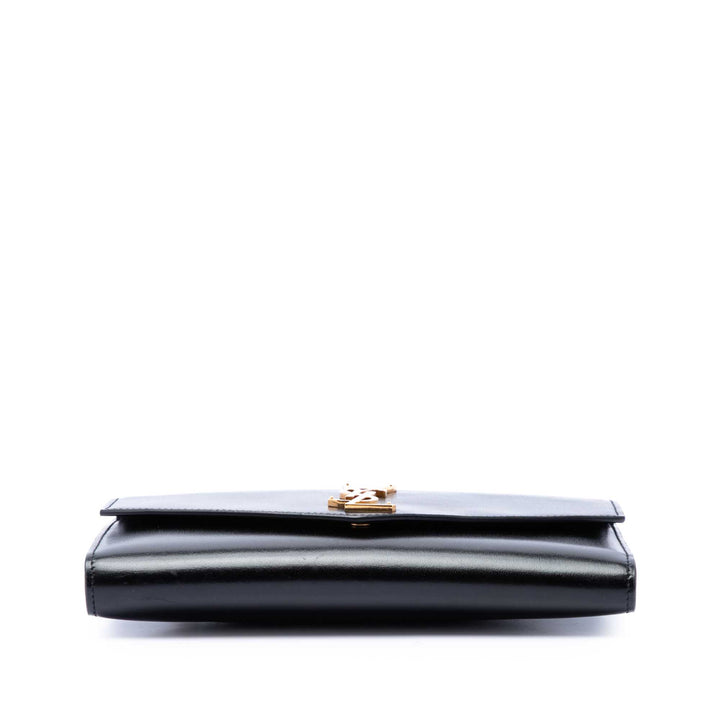 brillant Uptown Pochette Cuir de veau Noir