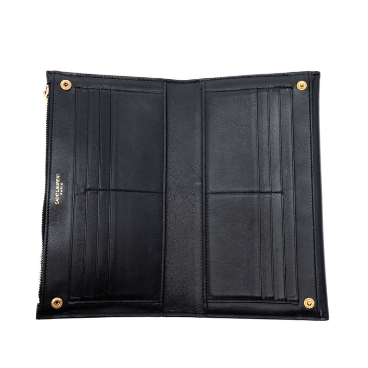 brillant Uptown Pochette Cuir de veau Noir