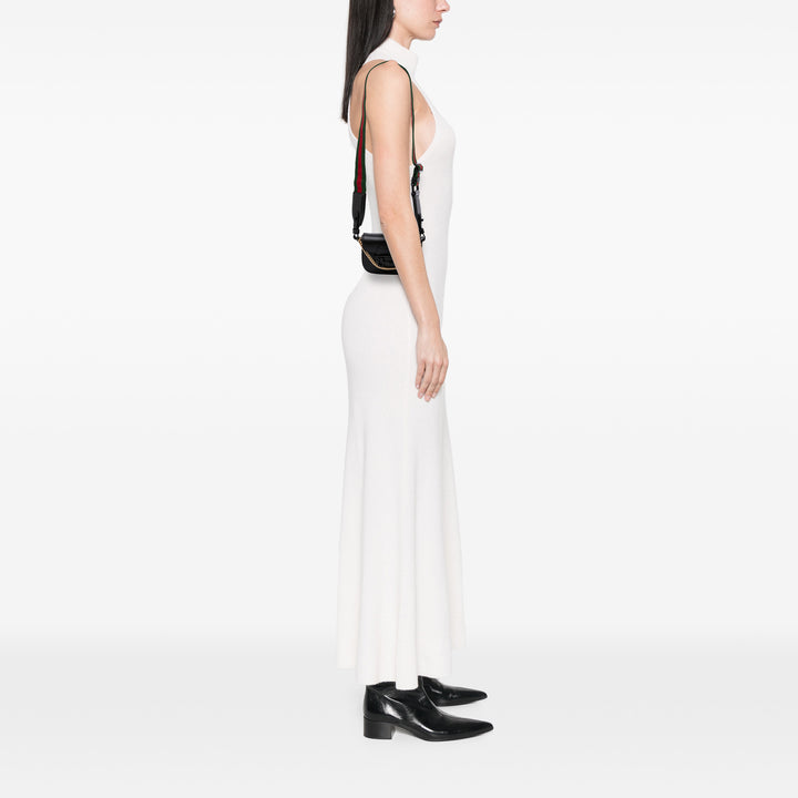 Gucci Mini Cuir Horsebit 1955 Web Sac cartable