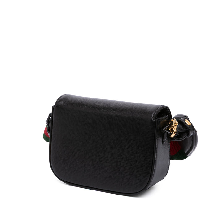 Gucci Mini Cuir Horsebit 1955 Web Sac cartable