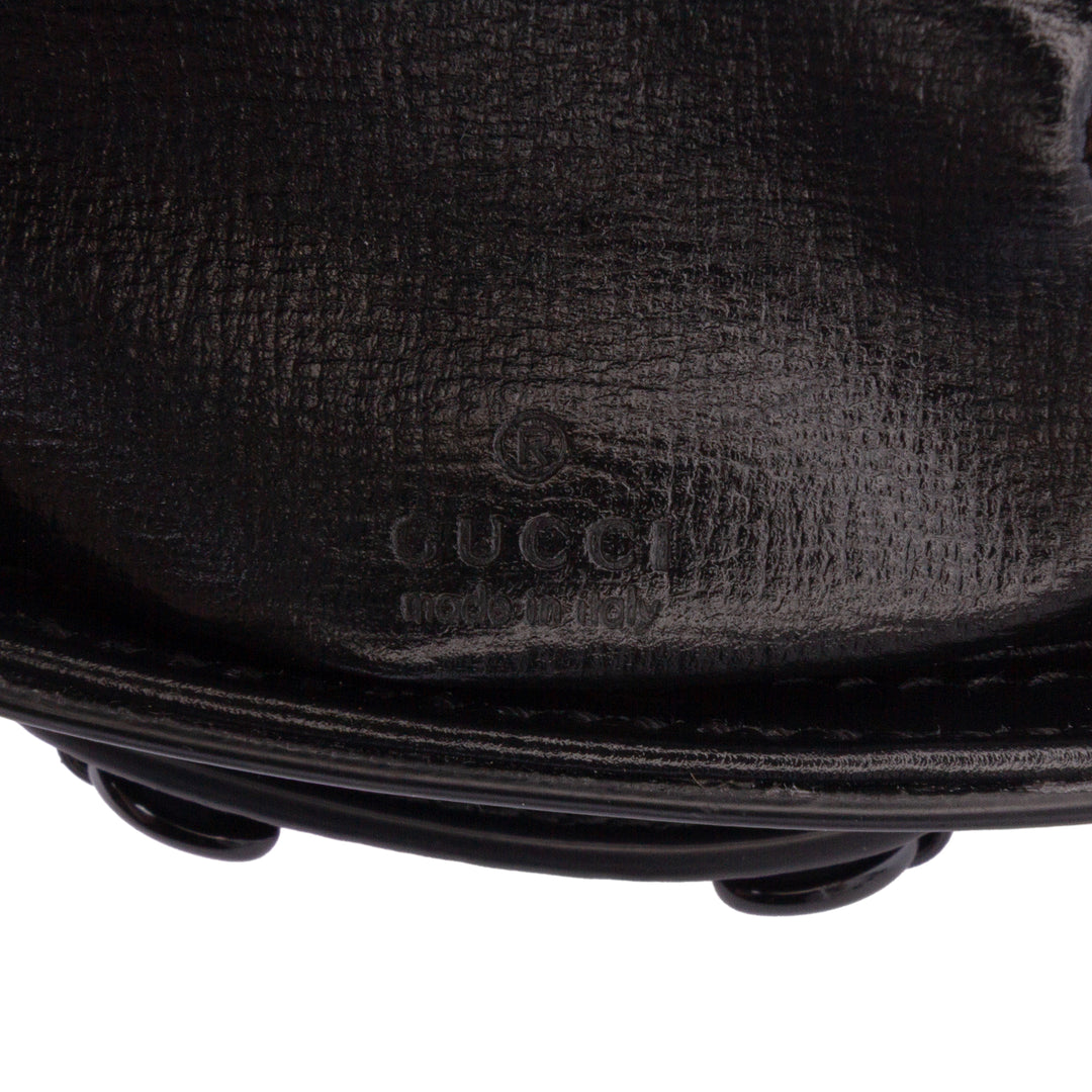 Gucci Mini Cuir Horsebit 1955 Web Sac cartable