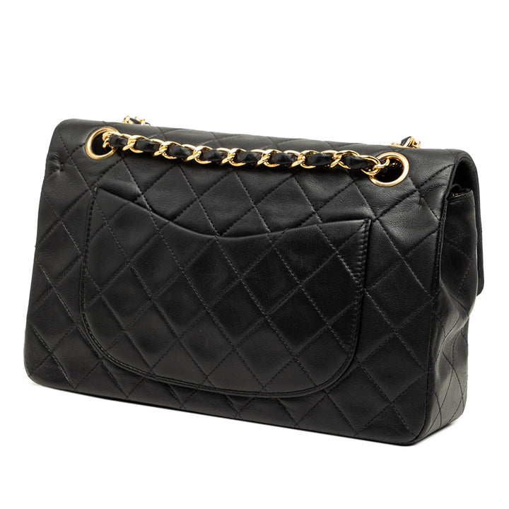 Classic Double rabat Petit Cuir d'agneau Noir