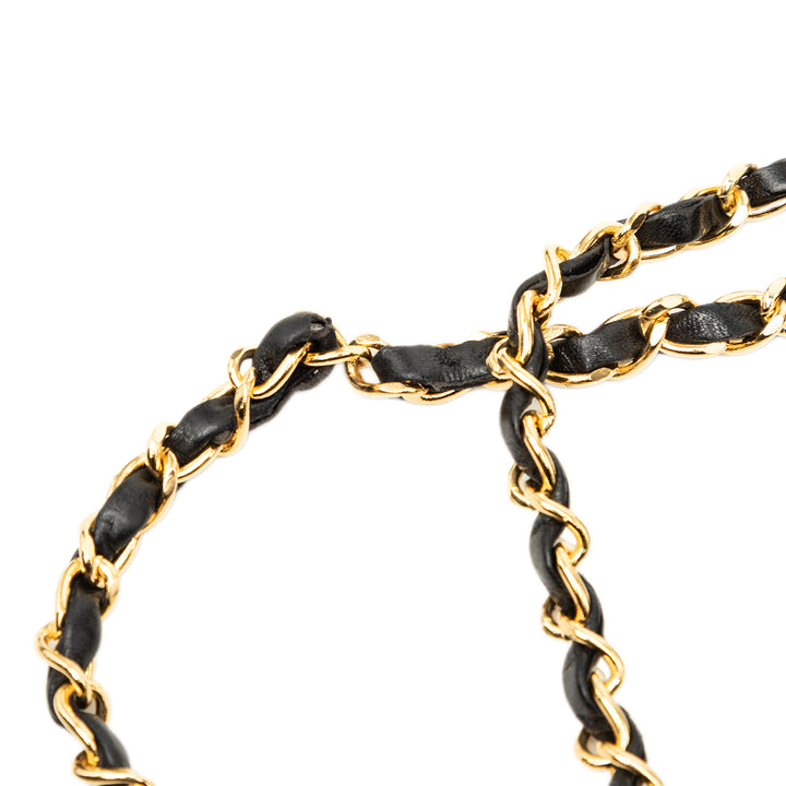 Classic Double rabat Petit Cuir d'agneau Noir