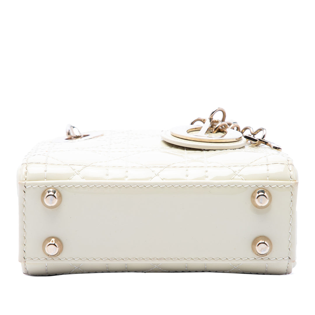 Dior Micro Cuir verni Cannage Lady Dior