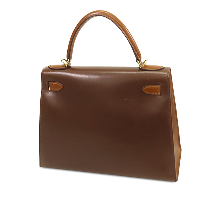 Tricolor Box Kelly Retourne 28 Brown - Gaby Paris