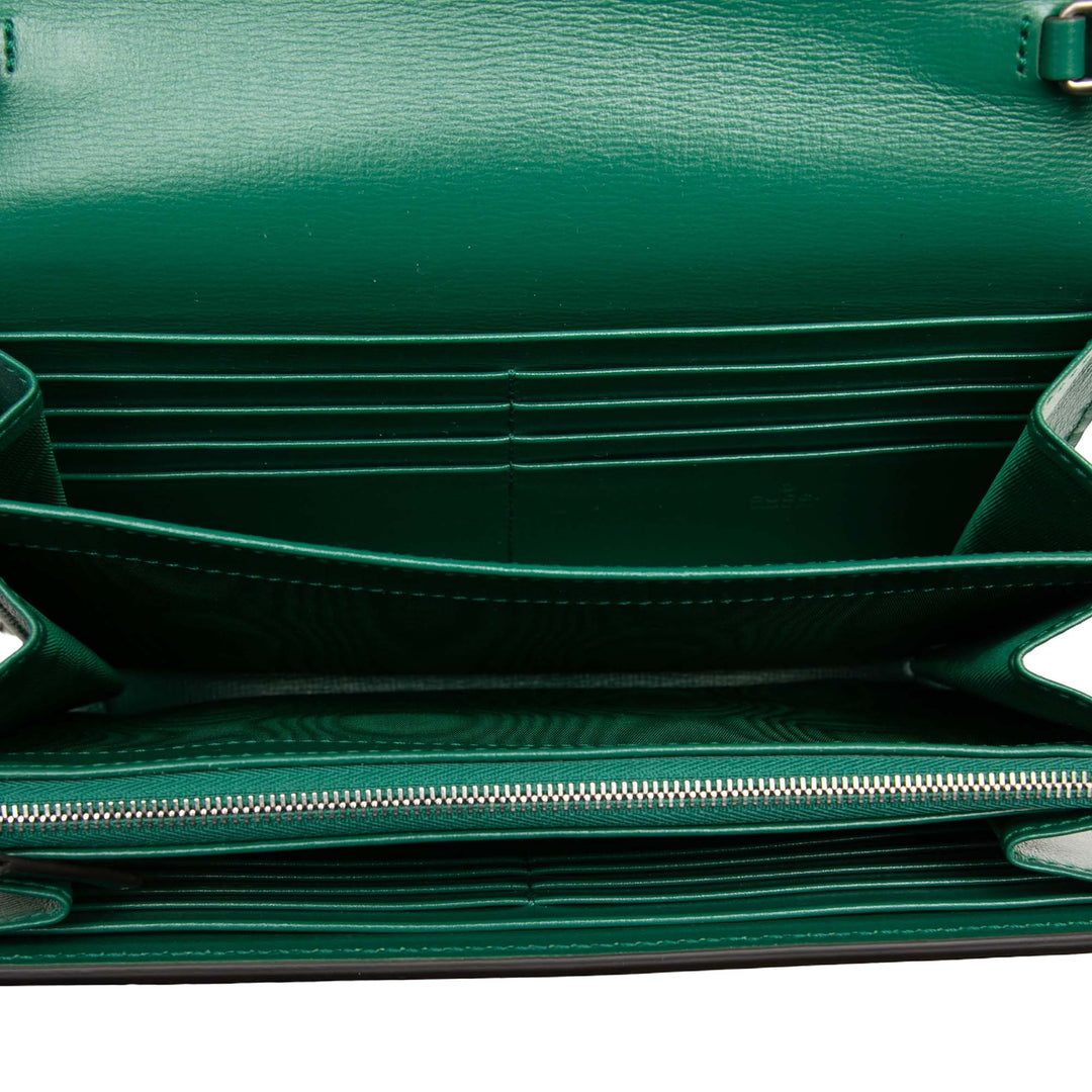 Gucci Bicolor GG embossé Cuir de veau Dionysus Wallet on Chain