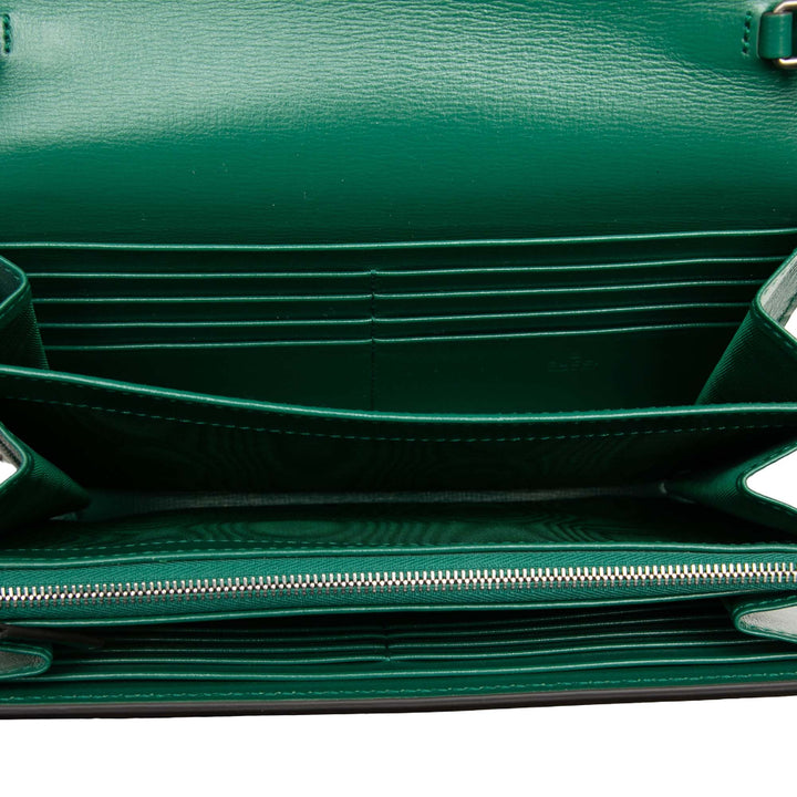 Gucci Bicolor GG embossé Cuir de veau Dionysus Wallet on Chain