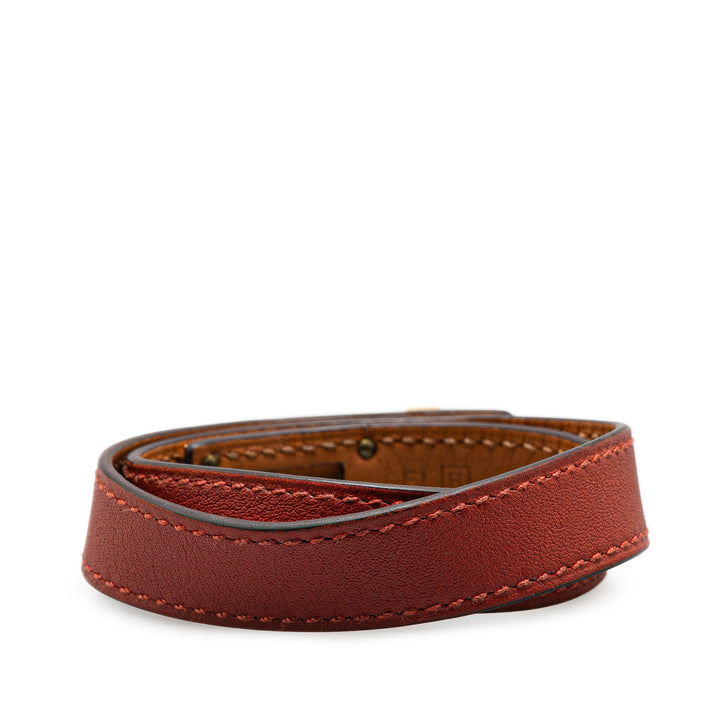 Leather Kelly Double Tour Bracelet Brown - Gaby Paris