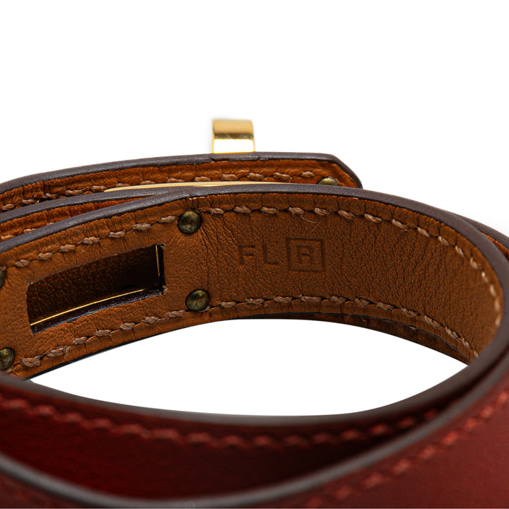 Leather Kelly Double Tour Bracelet Brown - Gaby Paris
