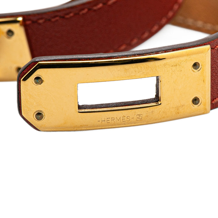 Leather Kelly Double Tour Bracelet Brown - Gaby Paris