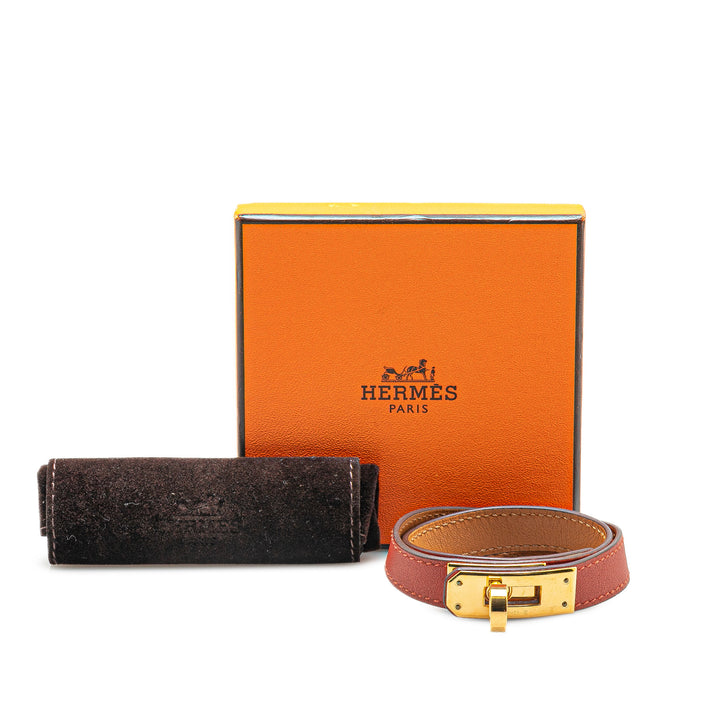 Leather Kelly Double Tour Bracelet Brown - Gaby Paris