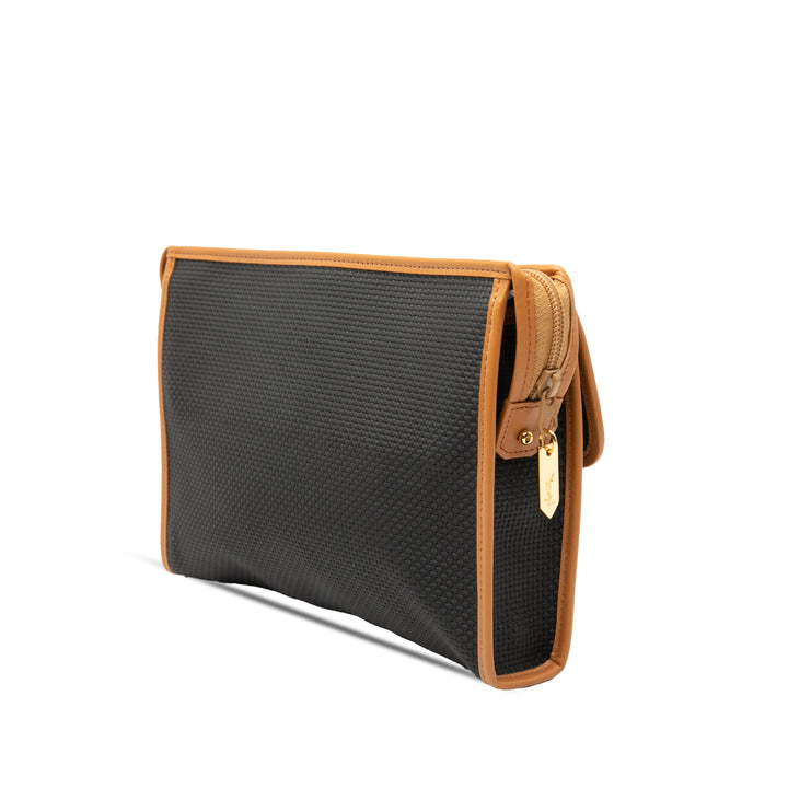 Saint Laurent Cuir à finitions Coated Toile Pochette