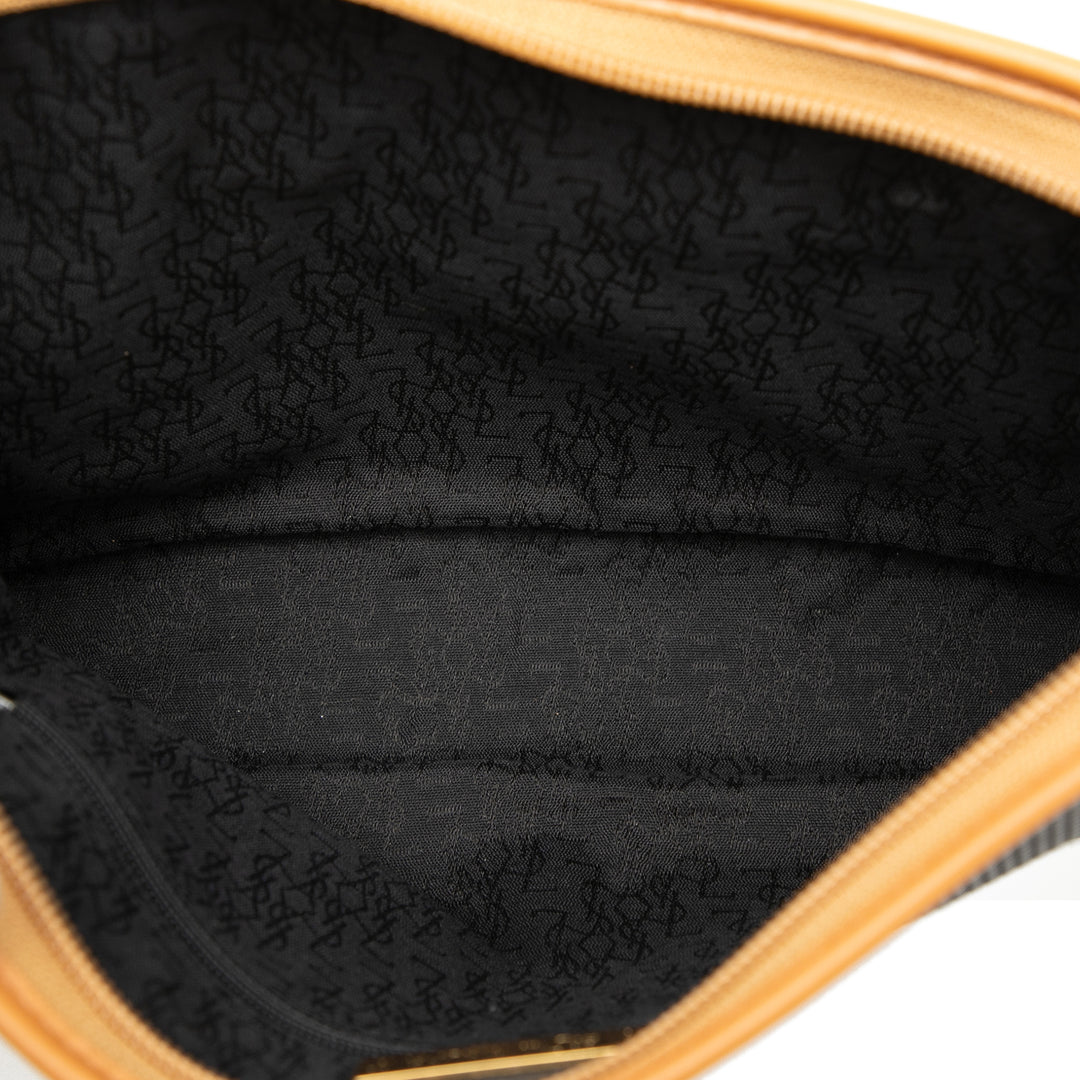 Saint Laurent Cuir à finitions Coated Toile Pochette